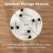 16 Pair Rotating Shoe Rack - White/SW9718AHWR