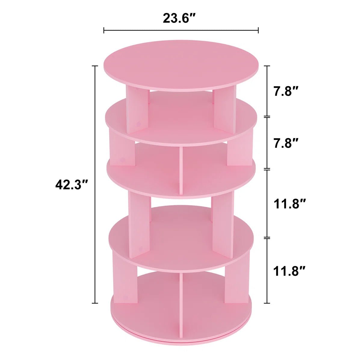 16 Pair Rotating Shoe Rack - Pink/SW9718AHIF