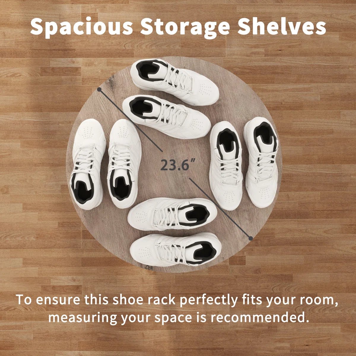 16 Pair Rotating Shoe Rack - Gray/SW9718AHES
