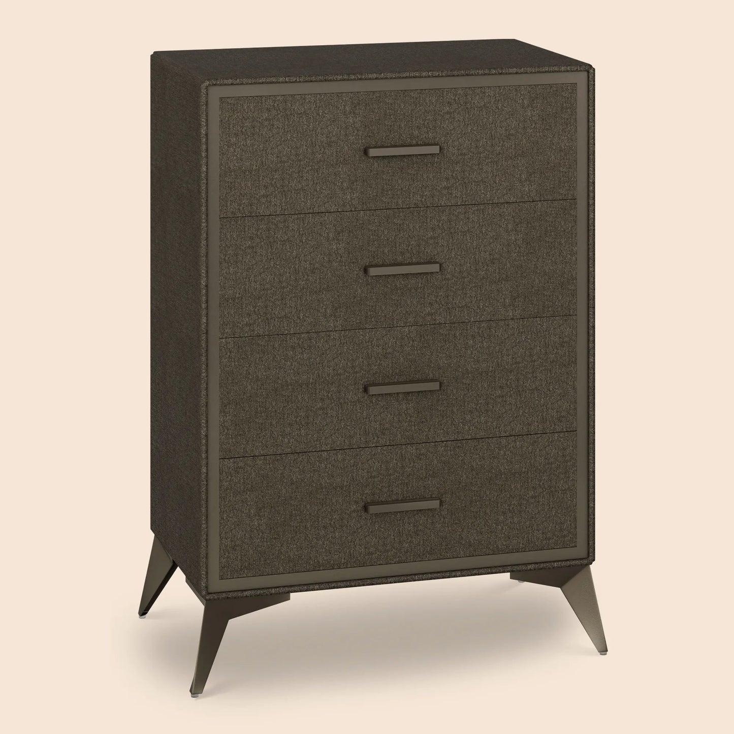 4 Drawer Metal - Framed Fabric Storage Cabinet - Brown/SW9727AKGT
