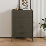 4 Drawer Metal - Framed Fabric Storage Cabinet - Brown/SW9727AKGT