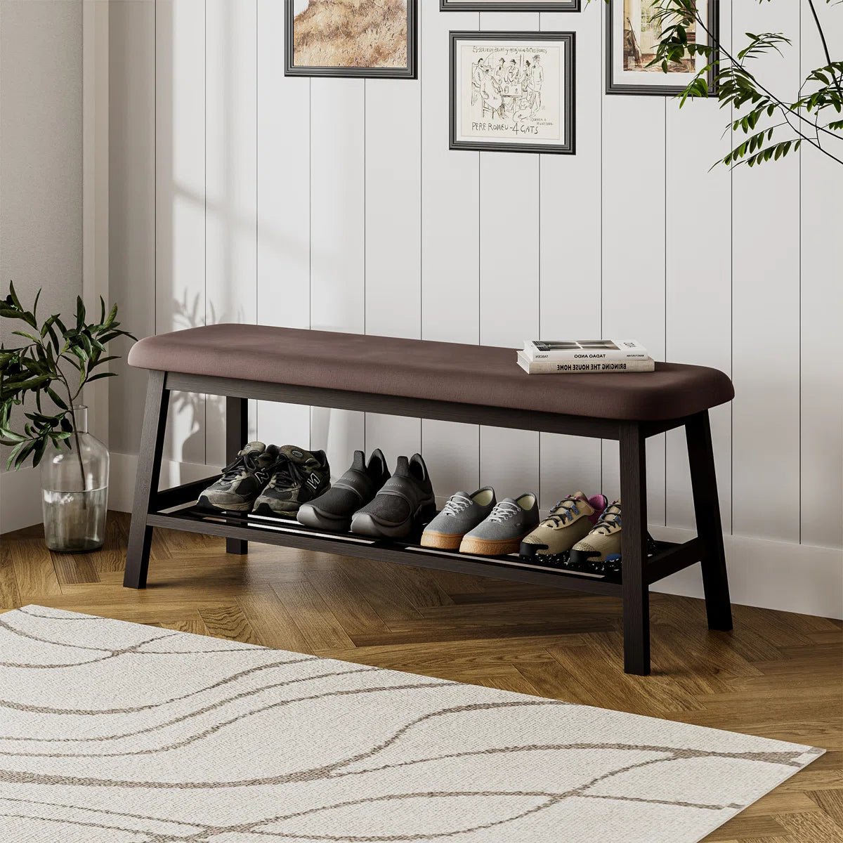 45" Entryway Storage Bench - Brown/SW9701AKNU