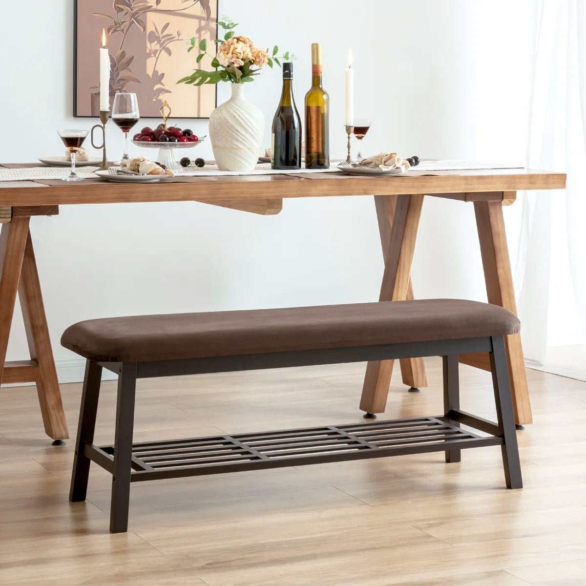 45" Entryway Storage Bench - Brown/SW9701AKNU