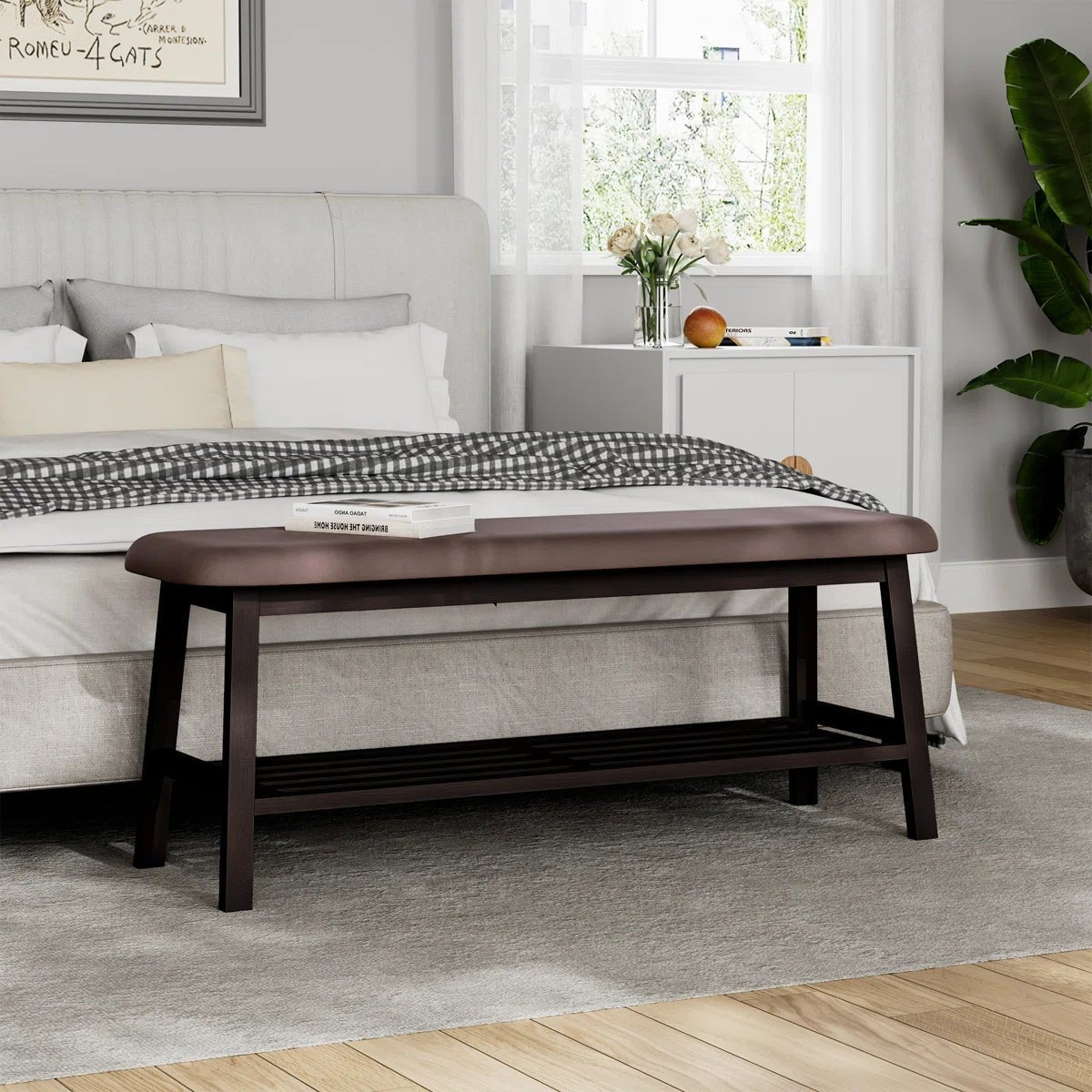 45" Entryway Storage Bench - Brown/SW9701AKNU