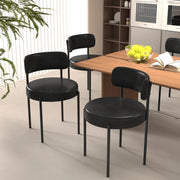 Black Leather Dining Chairs (Set of 2) - /SW9805ALKAQ2