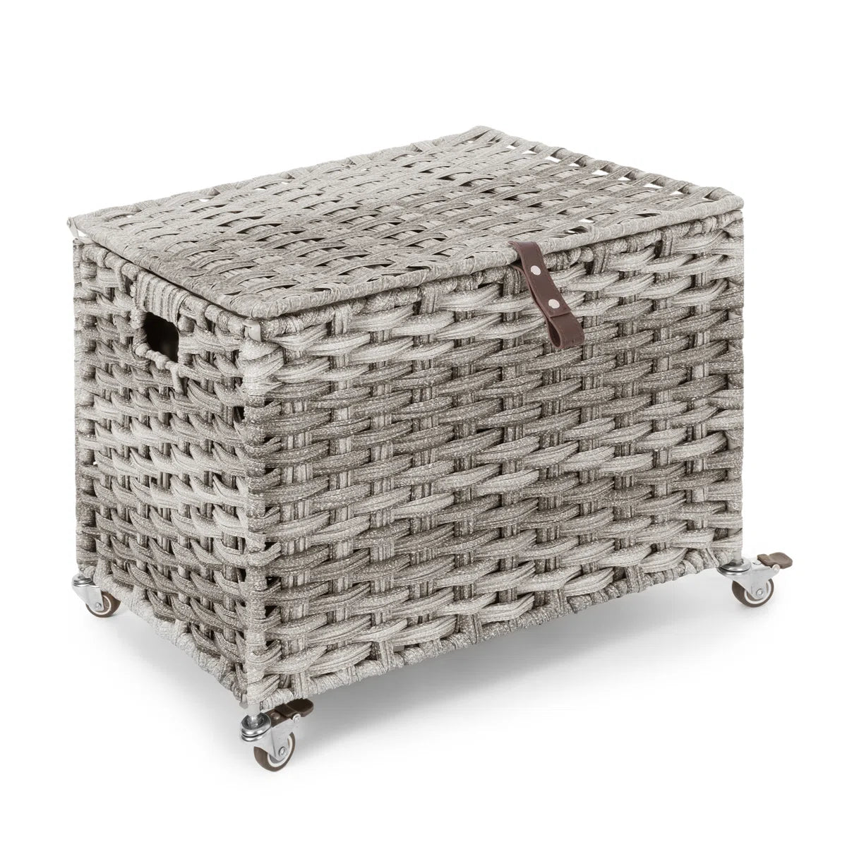 Natural Wicker Mobile File Box - Gray/SW9711CKEU