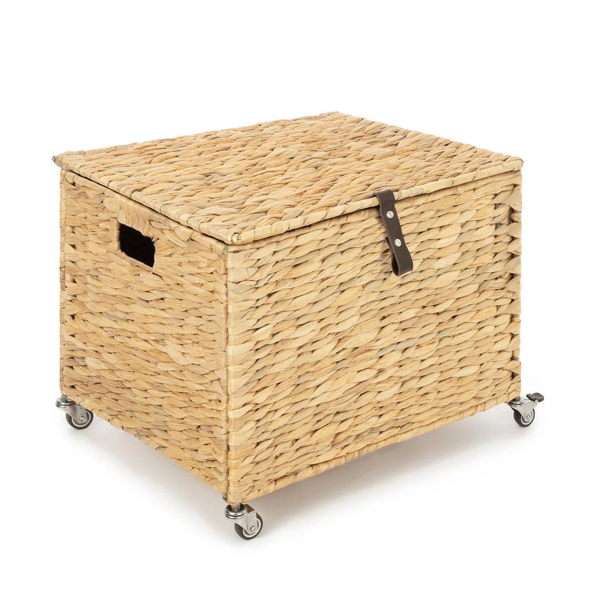 Natural Wicker Mobile File Box - Brown/SW9711CKTI