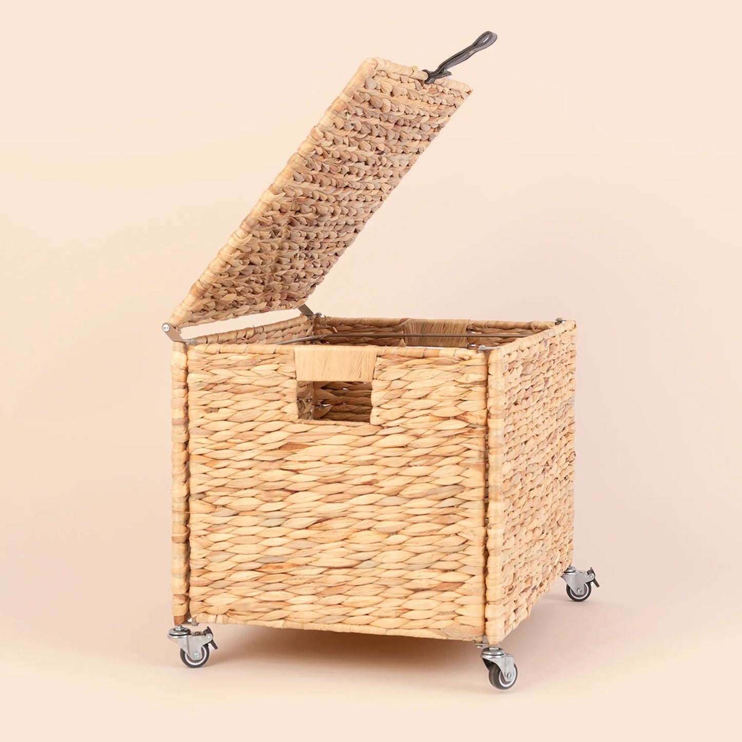 Natural Wicker Mobile File Box - Brown/SW9711CKTI