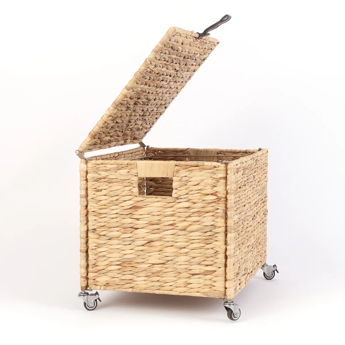 Natural Wicker Mobile File Box - Brown/SW9711CKTI