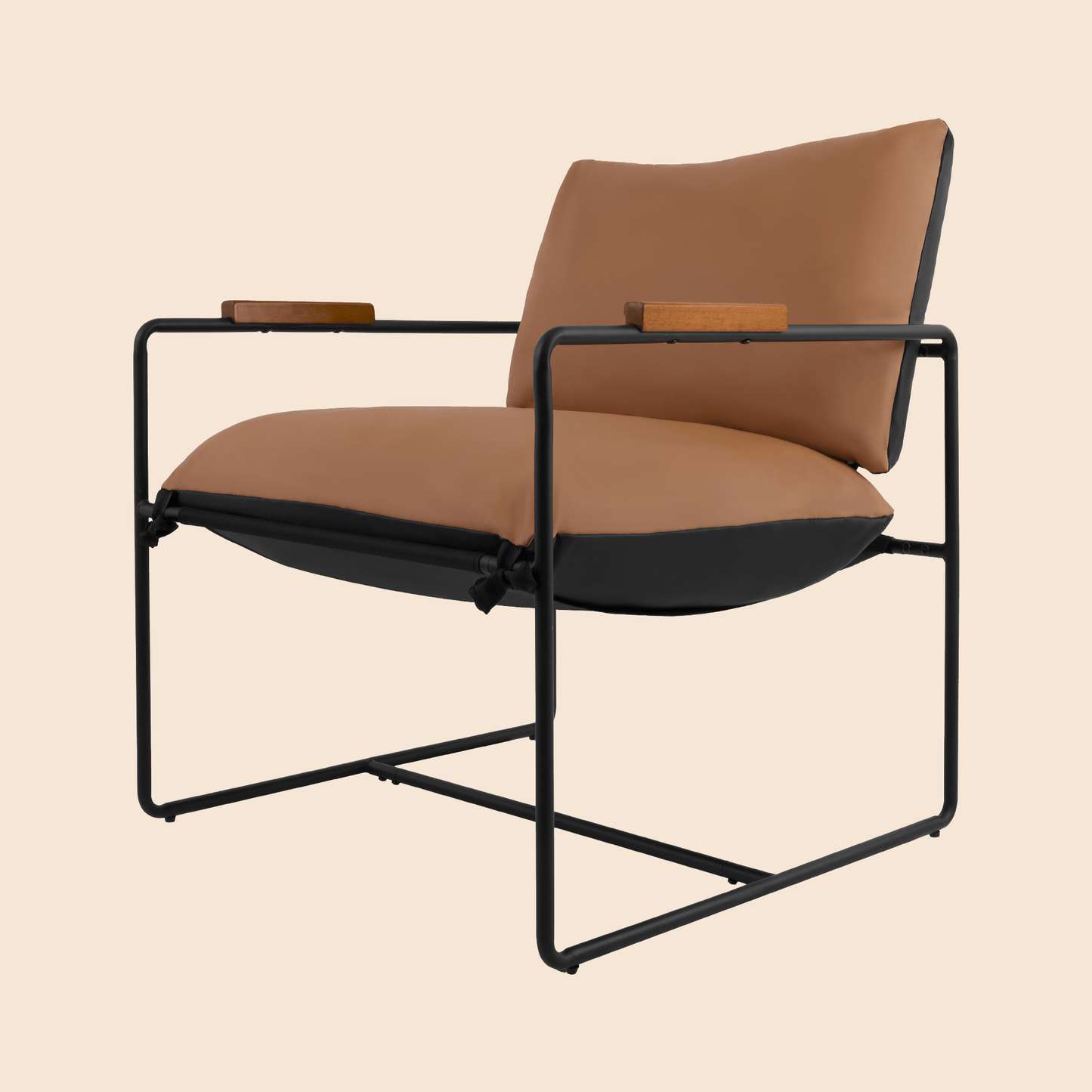 Oversize Accent Chair Upholstered Armchair with Double-sided Cushion -Brown/SW9802AJYH