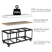 Wicker Upholstered Bench with Storage - Gray/SW9728BHEP