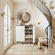 24 Pair Shoe Storage Cabinet with Adjustable Shelves - Well Zone | Furniture That Redefines Your Home Sanctuary