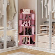 16 Pair Rotating Shoe Rack - Pink/SW9718AHIF