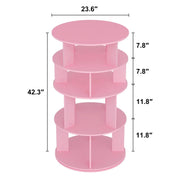 16 Pair Rotating Shoe Rack - Pink/SW9718AHIF