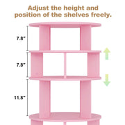 16 Pair Rotating Shoe Rack - Pink/SW9718AHIF