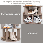 16 Pair Rotating Shoe Rack - Gray/SW9718AHES