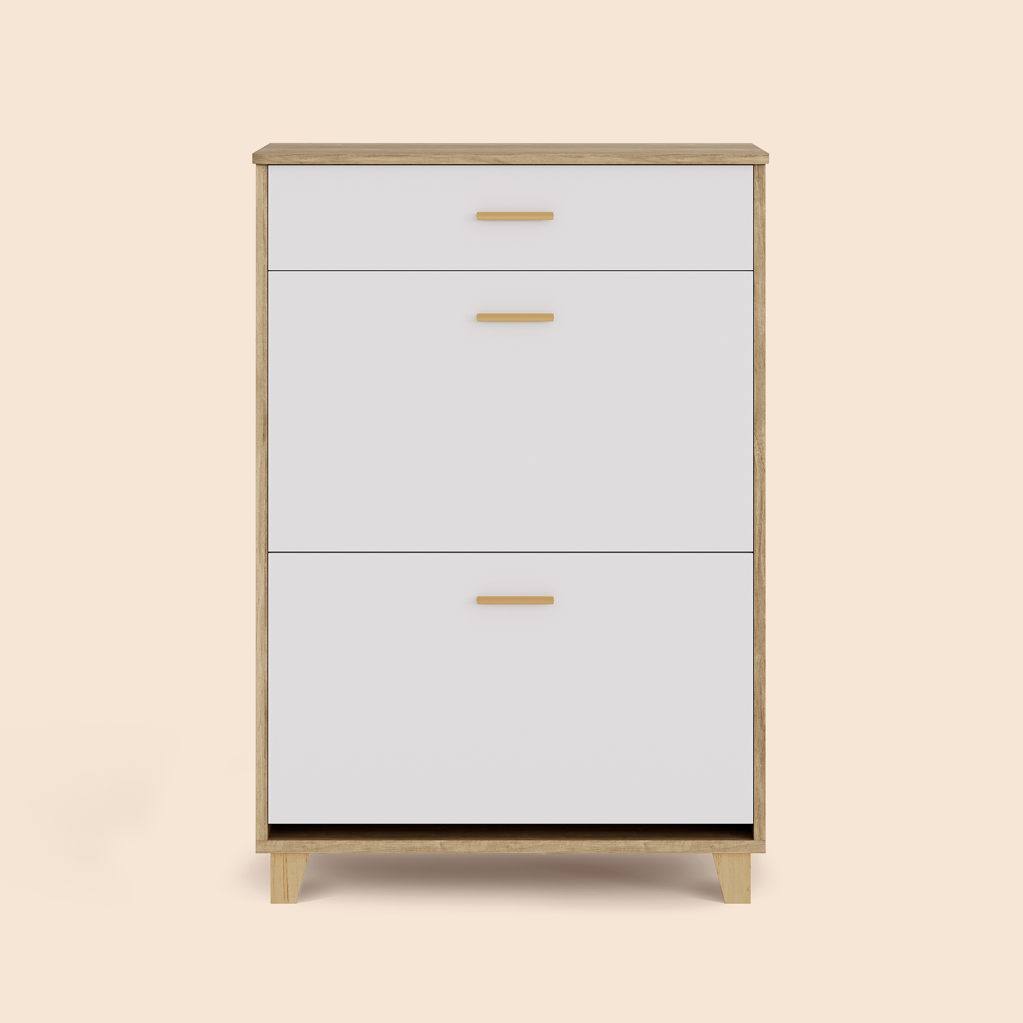 16 Pair Shoe Storage Cabinet Fit for US Size 10.5 - White/SW9709ALWN