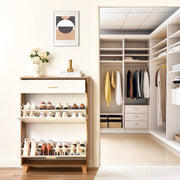 16 Pair Shoe Storage Cabinet Fit for US Size 10.5 - White/SW9709ALWN