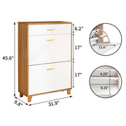 16 Pair Shoe Storage Cabinet Fit for US Size 10.5 - White/SW9709ALWN