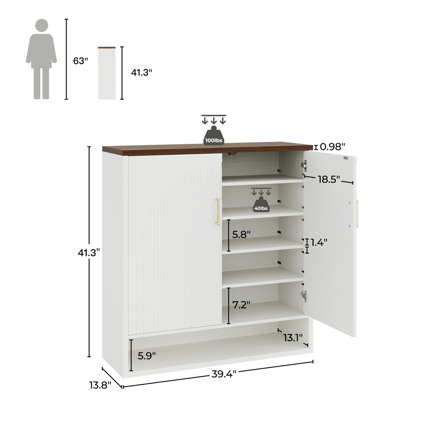 24 Pair Shoe Storage Cabinet with Adjustable Shelves - Well Zone | Furniture That Redefines Your Home Sanctuary
