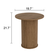 19.7" Wide Round End Table - Brown/SW9724AMOS