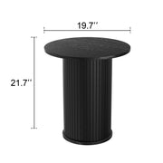 19.7" Wide Round End Table - Black/SW9724AMKA