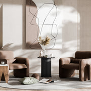 19.7" Wide Round End Table - Black/SW9724AMKA