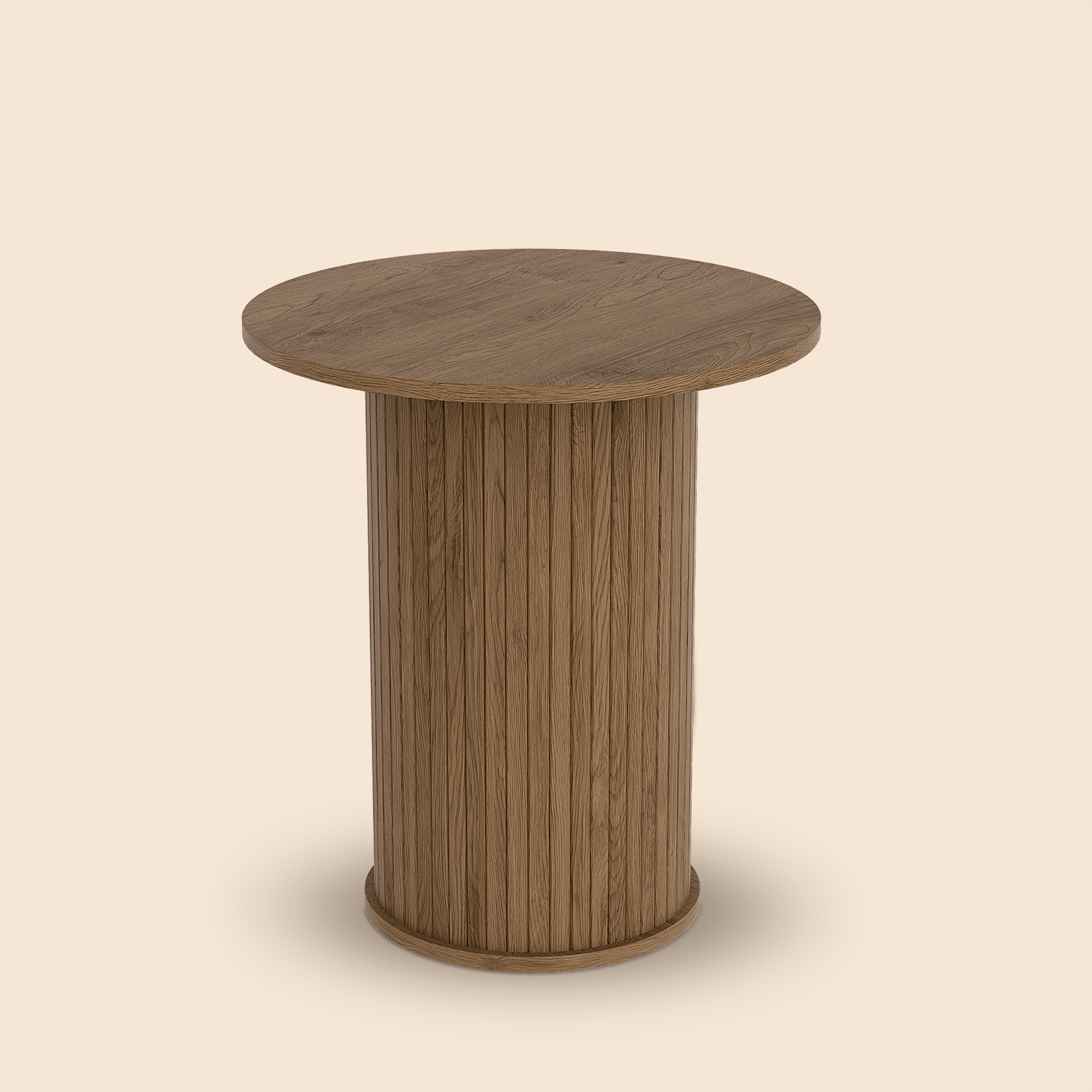 19.7" Wide Round End Table - Brown/SW9724AMOS