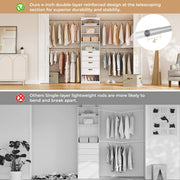 23.6" - 149.6" W Closet System with 4 Drawers & Rods - /SW9737BKWR
