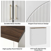 24 Pair Shoe Storage Cabinet with Adjustable Shelves - White/