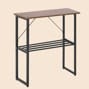 24.5" Tall Narrow End Table with Shelf - Black/SW9713AMKA