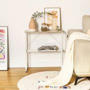 24.5" Tall Narrow End Table with Shelf - White/SW9713AMWA