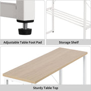 24.5" Tall Narrow End Table with Shelf - Black/SW9713AMKA
