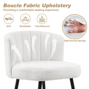 25.2" Counter & Bar Stool with Large Seat and Back (Set of 2) -White/SW9803ALWFQ2