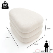 Modern Upholstered Ottoman with Hidden Storage & Lift-Top