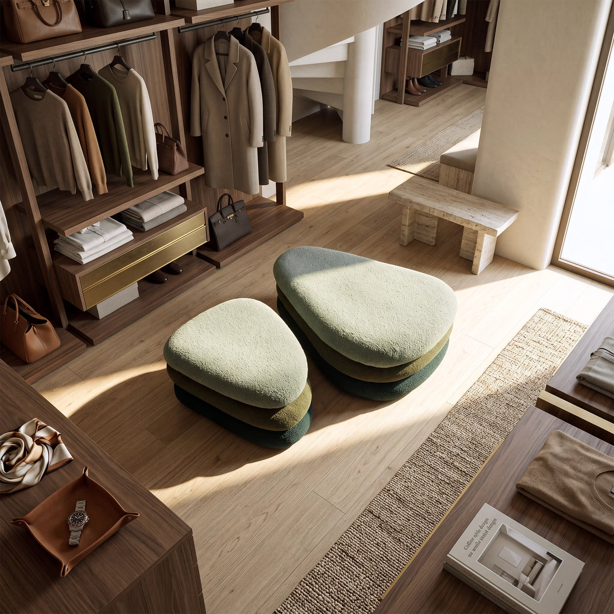 Modern Upholstered Ottoman with Hidden Storage & Lift-Top