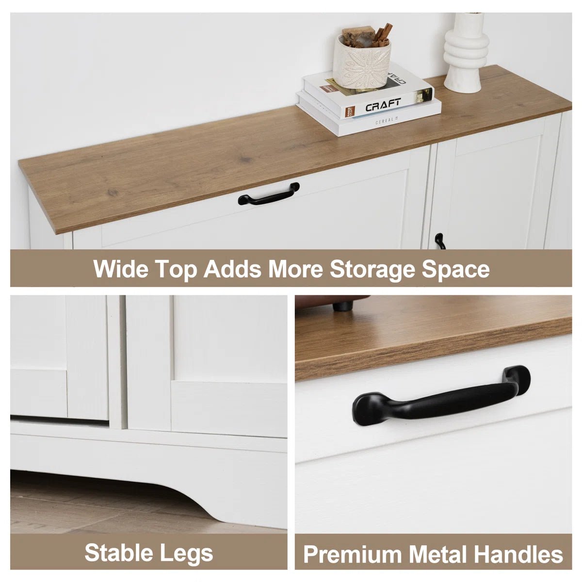 28 Pair Large Shoe Storage Cabinet with Adjustable Shelves - White/SW9716ABWR