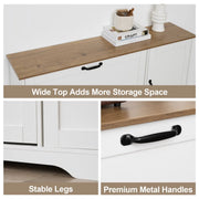 28 Pair Large Shoe Storage Cabinet with Adjustable Shelves - White/SW9716ABWR