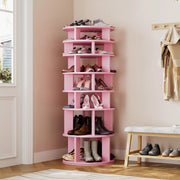 32 Pair Rotating Shoe Rack Fits Shoe Size up to 10 - Pink/SW9718ACIF
