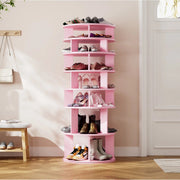 32 Pair Rotating Shoe Rack Fits Shoe Size up to 10 - Pink/SW9718ACIF