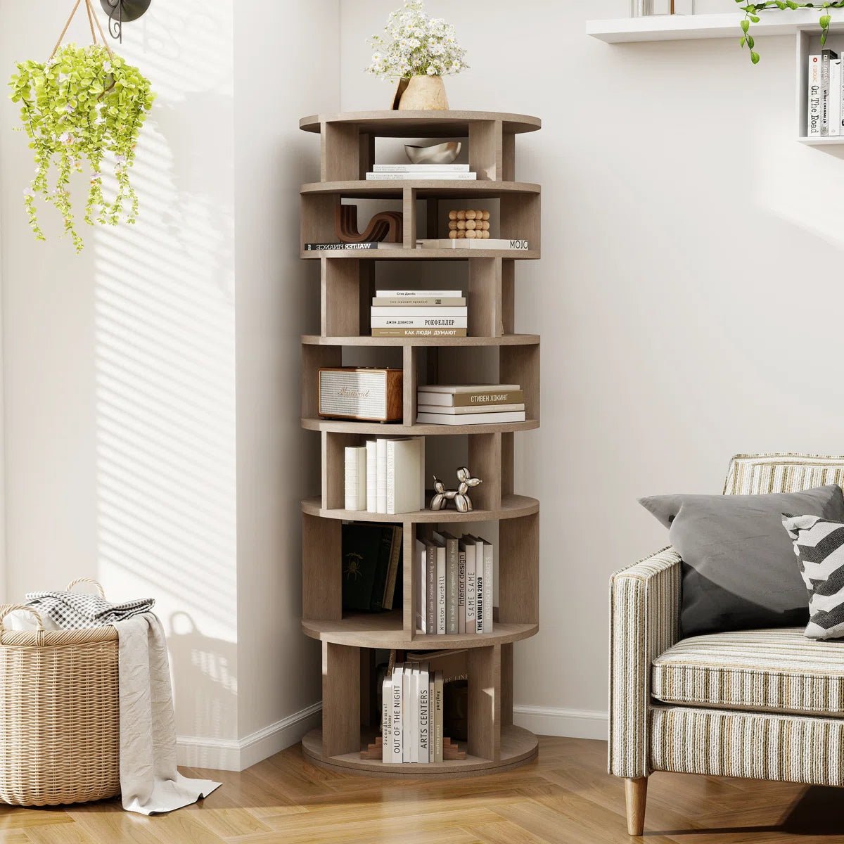 32 Pair Rotating Shoe Rack Fits Shoe Size up to 10 - Gray/SW9718ACES