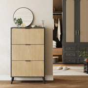 36 Pair Flip Drawer Shoe Storage Cabinet - Light Khaki/SW9736AKTJ