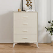 4 Drawer Metal - Framed Fabric Storage Cabinet - White/SW9727AKWN