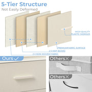 4 Drawer Metal - Framed Fabric Storage Cabinet - White/SW9727AKWN