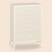 4 Drawer Metal - Framed Fabric Storage Cabinet - White/SW9727AKWN