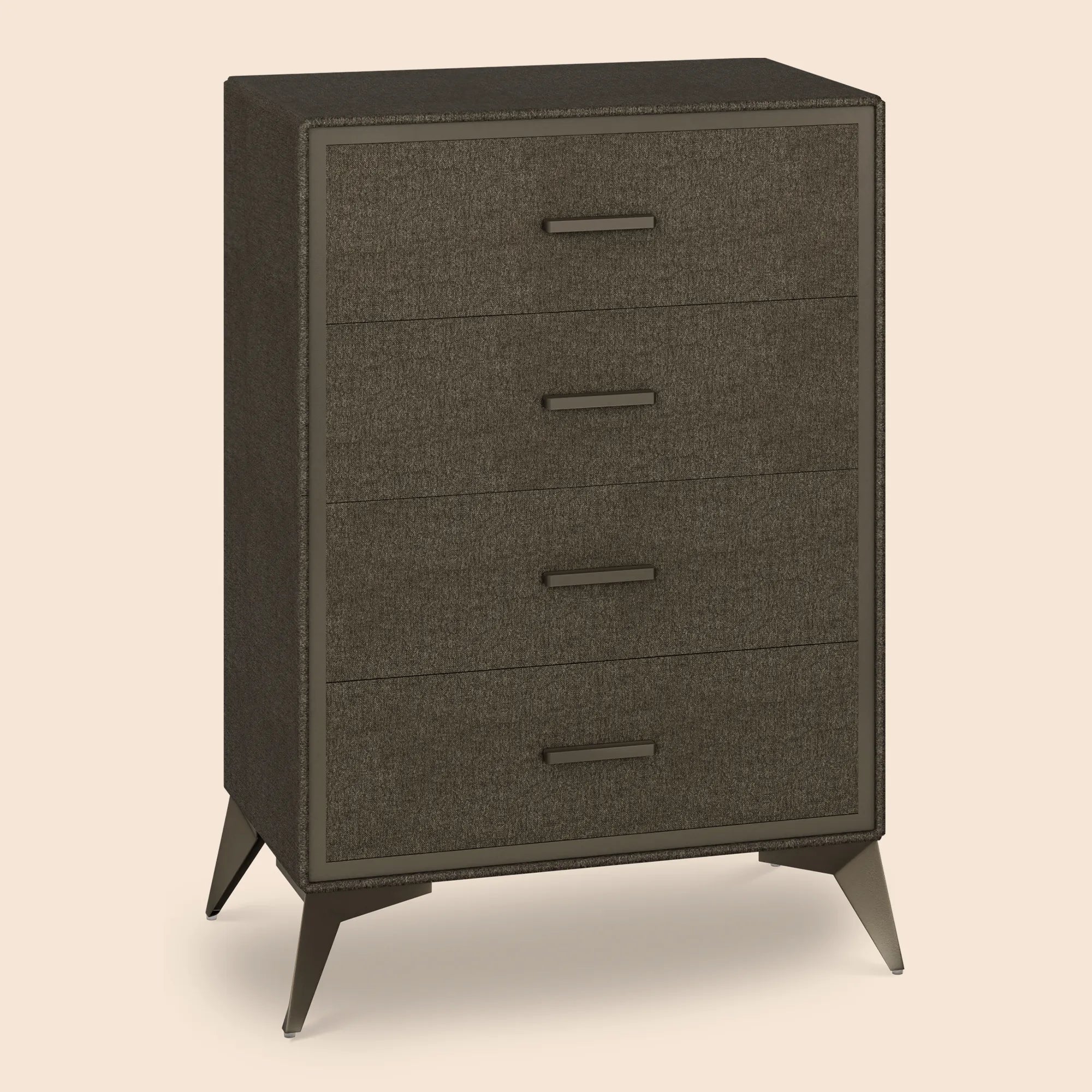 4 Drawer Metal - Framed Fabric Storage Cabinet - Brown/SW9727AKGT
