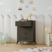 4 Drawer Metal - Framed Fabric Storage Cabinet - Brown/SW9727AKGT