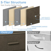 4 Drawer Metal - Framed Fabric Storage Cabinet - Brown/SW9727AKGT