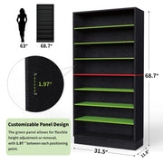 40 Pair Large Shoe Cabinet Shoe Rack with Adjustable Shelf -Black/SW9730ACKB