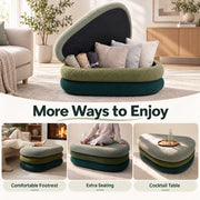 Modern Upholstered Ottoman with Hidden Storage & Lift-Top